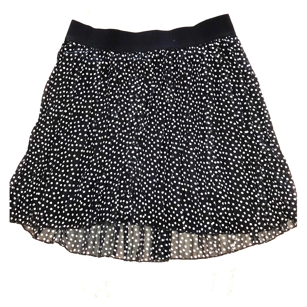 Polka Dot (Maternity) Skirt - Black w/ white dots